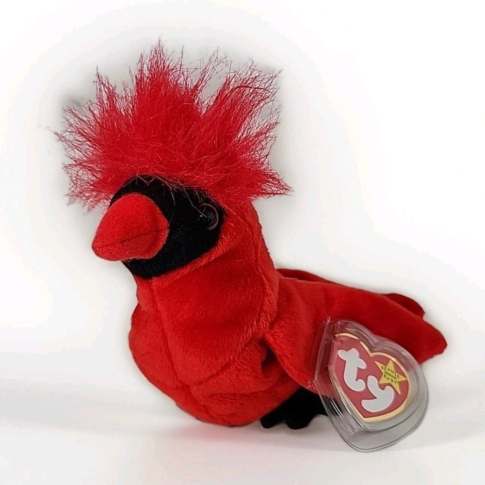 Vintage Baby Mac the Cardinal Bird 1998 Ty Beanie Original Tag Bird Lover Rare